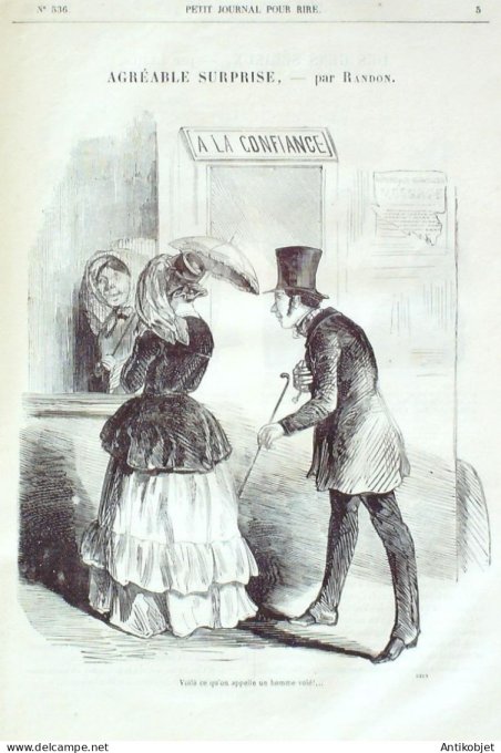Petit journal pour Rire 1864 # 536 Cauderies militaires Randon