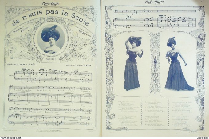 Paris qui chante 1905 n°131 Mayol Musette Ribet Odette Salignac Léonie Richard