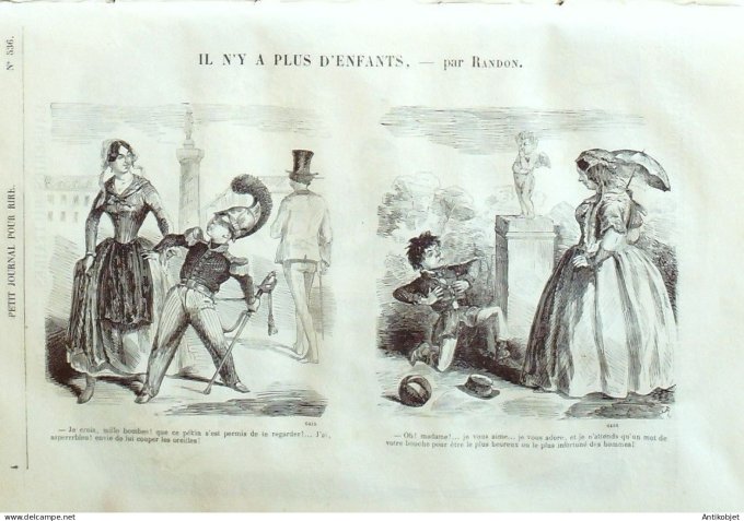 Petit journal pour Rire 1864 # 536 Cauderies militaires Randon