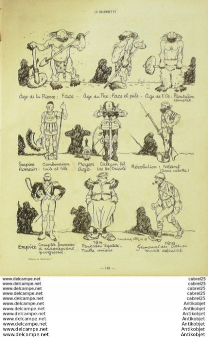 La Baionnette 1918 # 142 (Poilus De Jadis) Baille Bofa Brunner Manfredini Quint