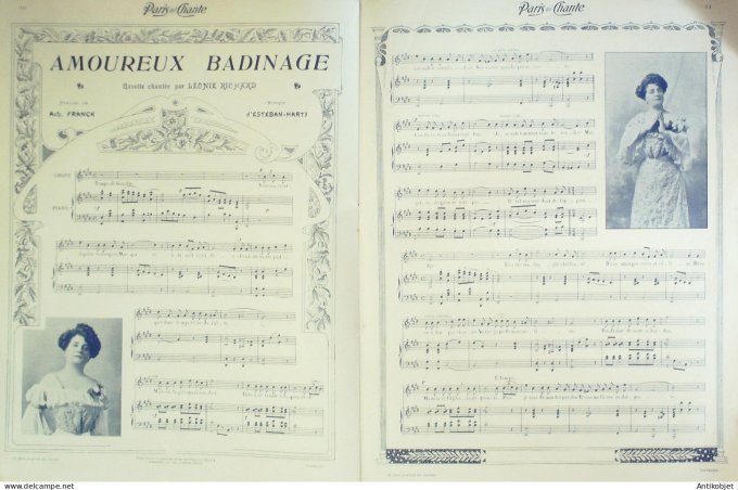 Paris qui chante 1905 n°131 Mayol Musette Ribet Odette Salignac Léonie Richard