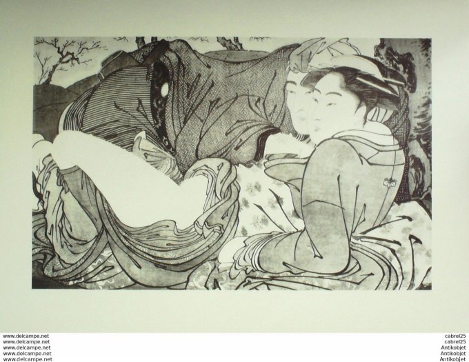 Estampe Japonaise scène érotique (Kitagawa Utamaro 1753-1806)