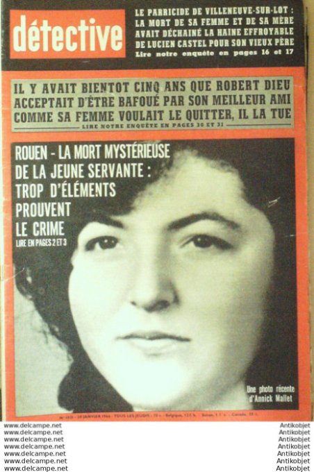 Détective 1966 # 1021 Ferté/Jouarre Port-de-Bouc Villeneuve/Lot Brunoy Orléans