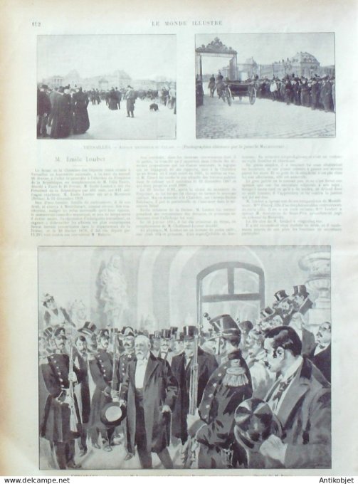 Le Monde illustré 1899 n°2187 Loubet Felix Faure Le Havre (76) Rambouillet Versailles (78)