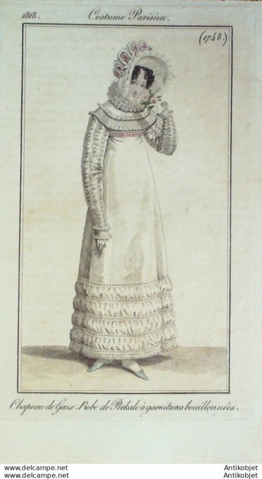 Costume Parisien 1818 # 1748 Robe perkale