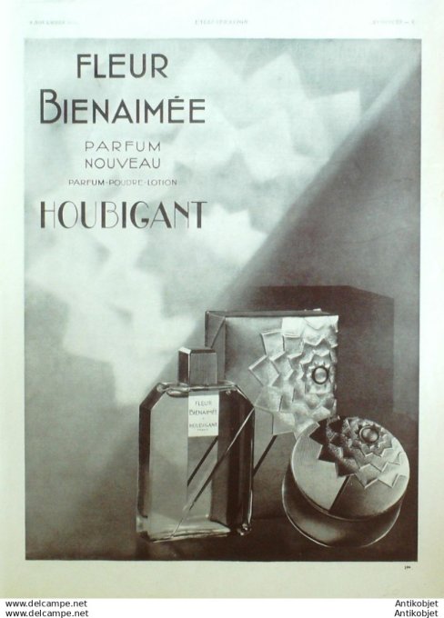 Publicite Cosmetique Houbigant 1930