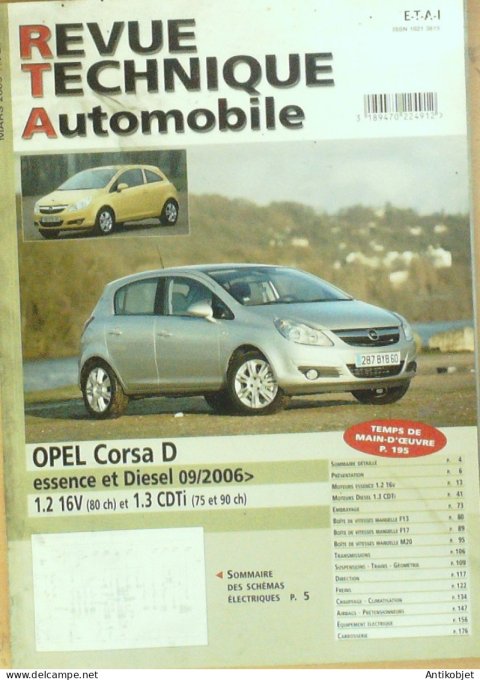 Revue Tech. Automobile 2009 n°B725 Opel Corsa D