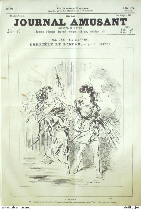 Le Journal Amusant 1874 #  923 Idylle Saporesque et Tourlouresque par Randon