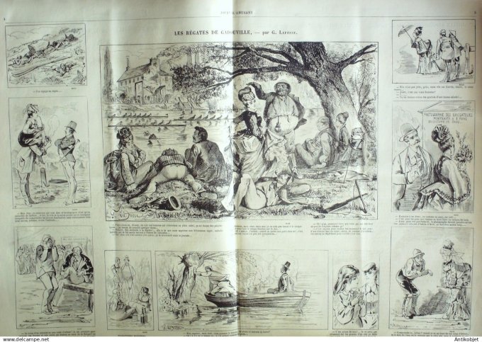 Le Journal Amusant 1874 #  923 Idylle Saporesque et Tourlouresque par Randon