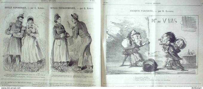 Le Journal Amusant 1874 #  923 Idylle Saporesque et Tourlouresque par Randon