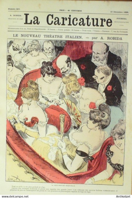 La Caricature 1883 #207 Simon Boccanegra aux italiens Robida Trock L'Eden Renard