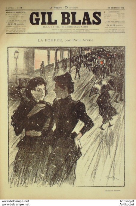 Gil Blas 1894 n°51 Paul ARENE TAGLIAFICO Pierre TRIMOUILLAT Armand SILVESTRE