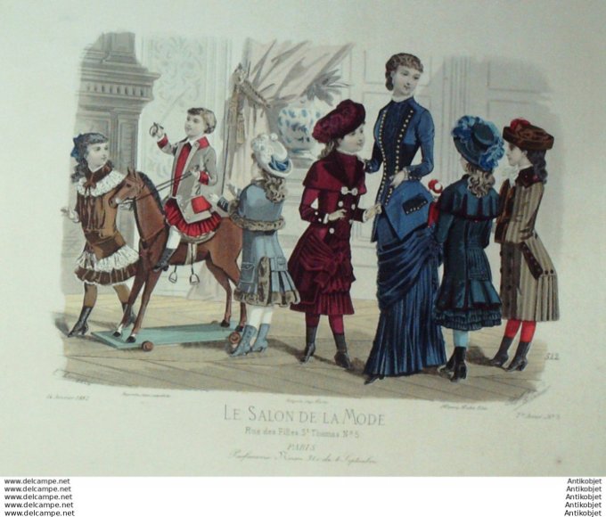 Gravure Mode Salon 1881 #  542 (Old Fashion plate)