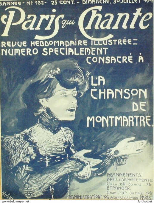 Paris qui chante 1905 n°132 Deval Fursy Blès Dulac Mévisto Montoya  Boyer