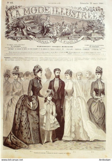 Mode illustree 1886 Lot de 10 journaux