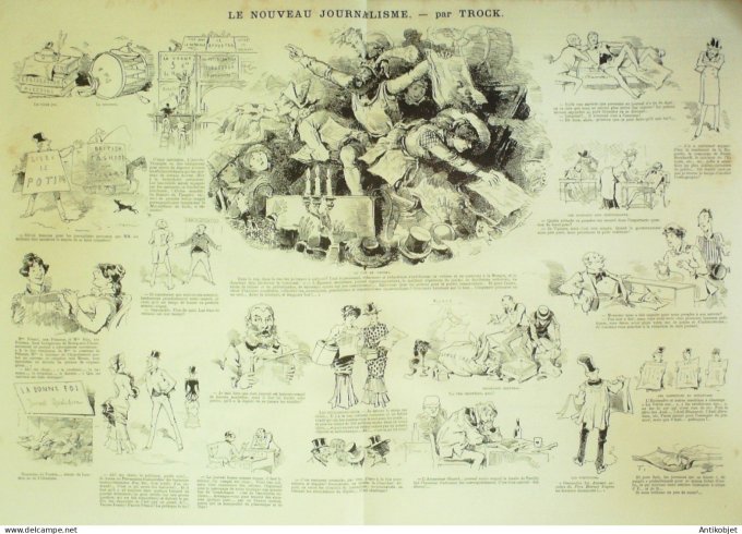 La Caricature 1883 #207 Simon Boccanegra aux italiens Robida Trock L'Eden Renard