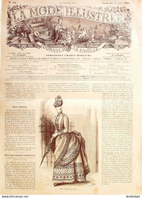 Mode illustree 1886 Lot de 10 journaux