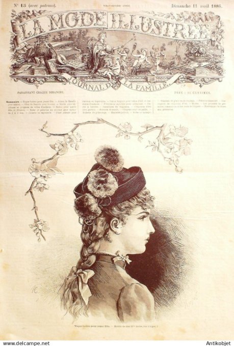 Mode illustree 1886 Lot de 10 journaux