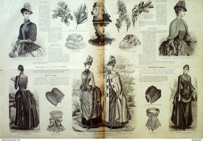 Mode illustree 1886 Lot de 10 journaux