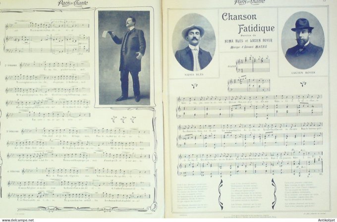 Paris qui chante 1905 n°132 Deval Fursy Blès Dulac Mévisto Montoya  Boyer