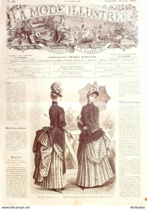 Mode illustree 1886 Lot de 10 journaux