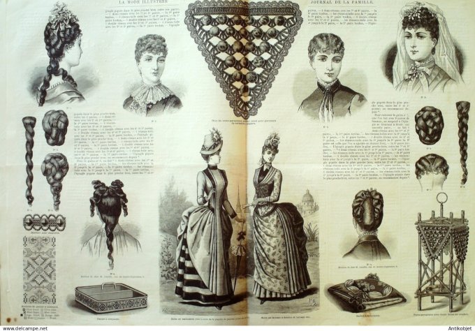 Mode illustree 1886 Lot de 10 journaux