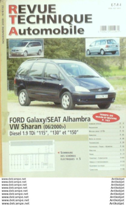 R.T Automobile Ford Galaxy Seat Alhambra VW Sharan 06/2000   # 732