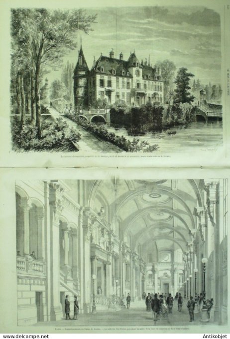 Le Monde illustré 1868 n°608 Augerville (45) château Compiègne (60) Hallali Prince de Galles