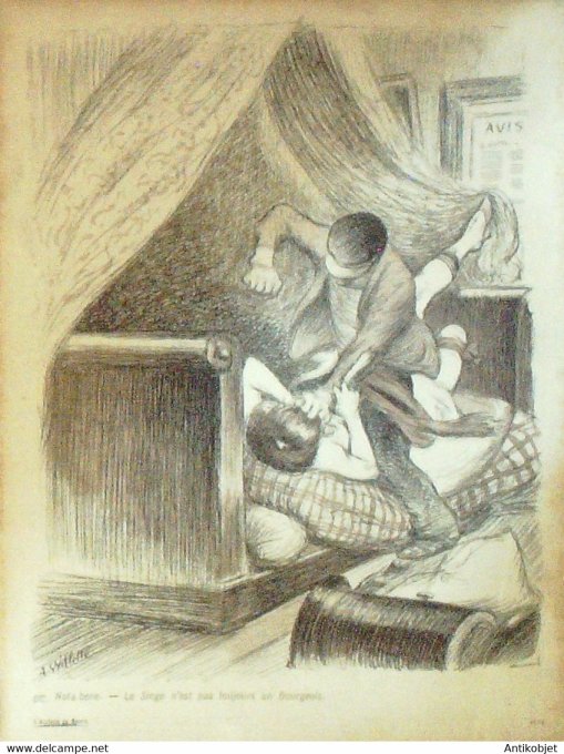 L'Assiette au beurre 1902 n° 90 Le singe Willette