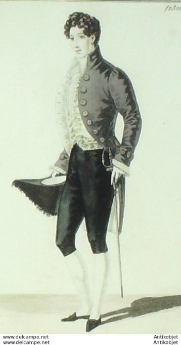 Costume Parisien 1825 # 2326 Habit de soie homme
