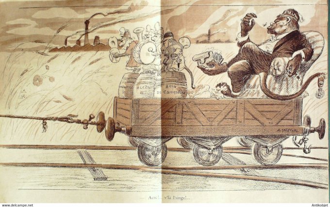 L'Assiette au beurre 1902 n° 90 Le singe Willette