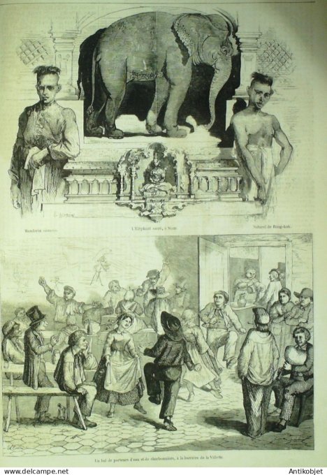 Le Monde illustré 1857 n° 35 Siam Bangkok RioGrande Calcutta Delhi Couly-Bazar