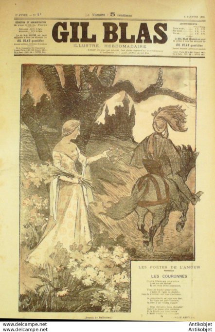 Gil Blas 1895 n°01 Charles BAUDELAIRE Léon XANROF Camille MAUCLAIR MONVOISIN