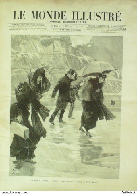 Le Monde illustré 1894 n°1927 Sénégal Brésil Nichteroy rue Sao Pedro St-Jean-Baptiste