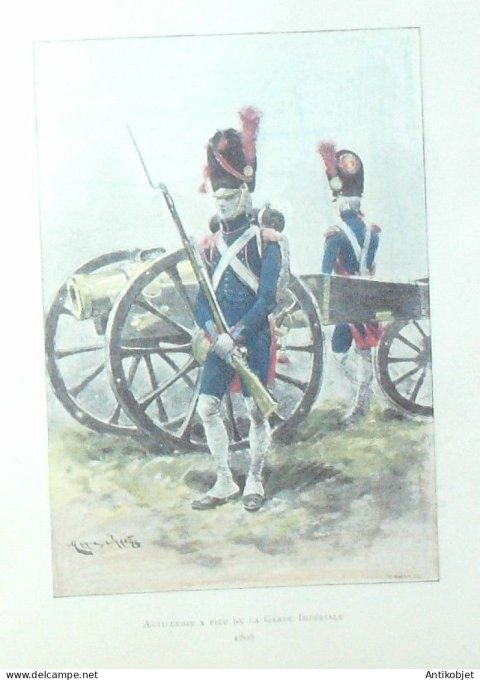 Artilleurs à pied de la Garde Impériale en 1808 signé Maurice Orange