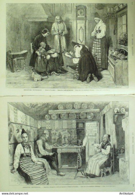 Le Monde illustré 1878 n°1123 Exxpo Trocadero Turquie Constantinople Stamboul Joachim II Autriche Bo