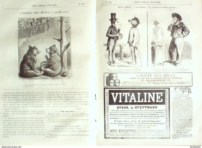 Petit journal pour Rire 1858 # 136 Aux Bains de mer Bertall