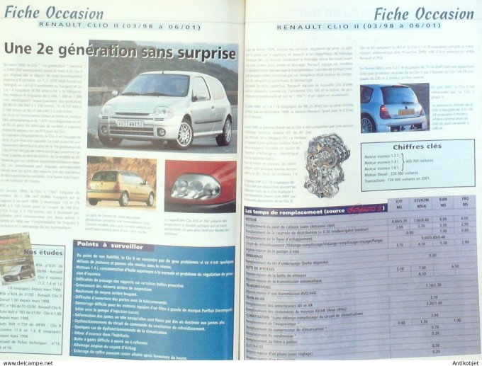 Revue Tech. Automobile 2002 n°647 Volkswagen Polo Renault Clio II Peugeot 306