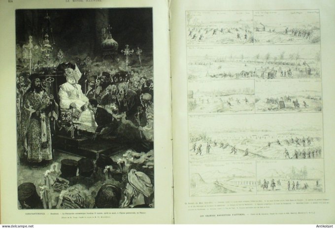 Le Monde illustré 1878 n°1123 Exxpo Trocadero Turquie Constantinople Stamboul Joachim II Autriche Bo