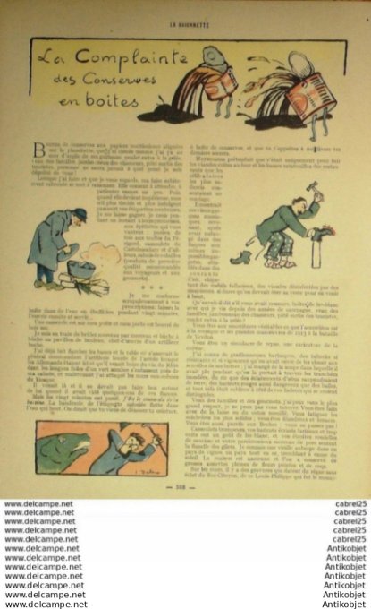 La Baionnette 1918 # 162 (Derriere Les Fagots) Rogino Bofa Pierpik Arnac Fournier Contel