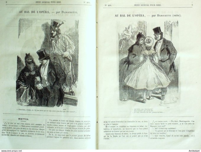Petit journal pour Rire 1862 # 409 Au Bal de l'OPera Marcelin
