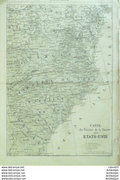 Le Monde illustré 1861 n°214 Grèce Corfou Limoges Louisianne Charleston