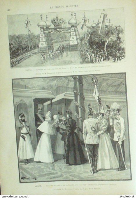 Le Monde illustré 1896 n°2058 Zanzibar Palais Autriche Vienne Hofburg Tsar  Constantinople
