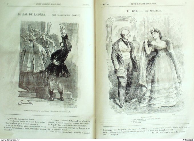 Petit journal pour Rire 1862 # 409 Au Bal de l'OPera Marcelin
