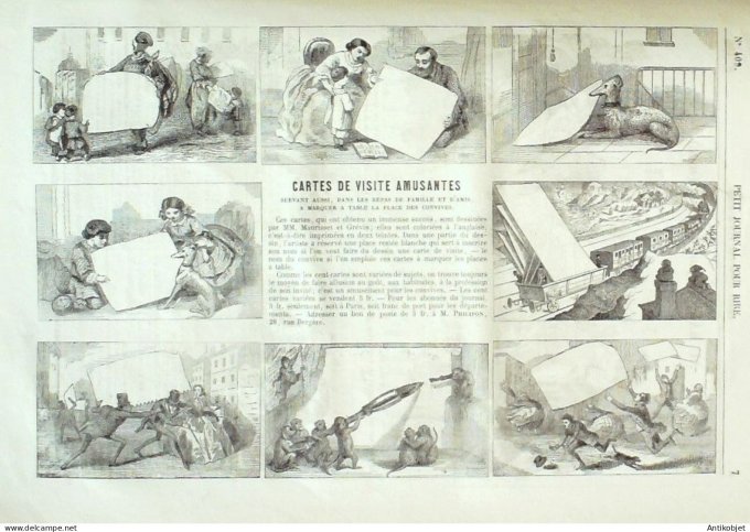 Petit journal pour Rire 1862 # 409 Au Bal de l'OPera Marcelin