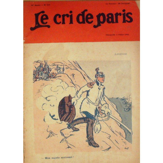 Le Cri de Paris 1914 n° 910 NOB JANUS HYMENEE DEVOYOD LOU TSENG TSIANG CHINE
