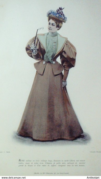 La Mode pratique 1895 # 33 Robe tailleur en surah Liberty