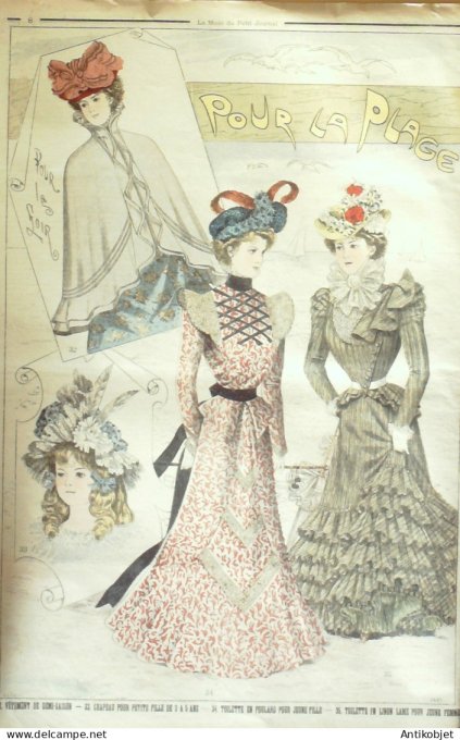 La Mode du Petit journal 1898 n°32 Toilettes en foulard & Linon