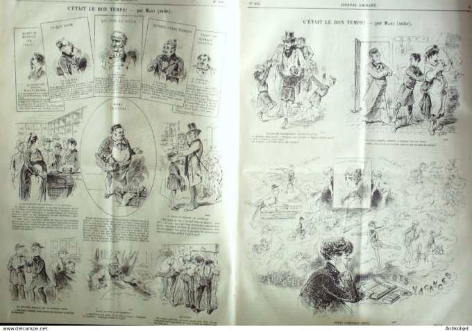 Le Journal Amusant 1874 #  918 C'etait le bon temps par Mars