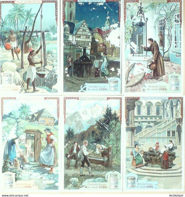 Chromo Liebig Sang  862 Puits et fontaines (1906)